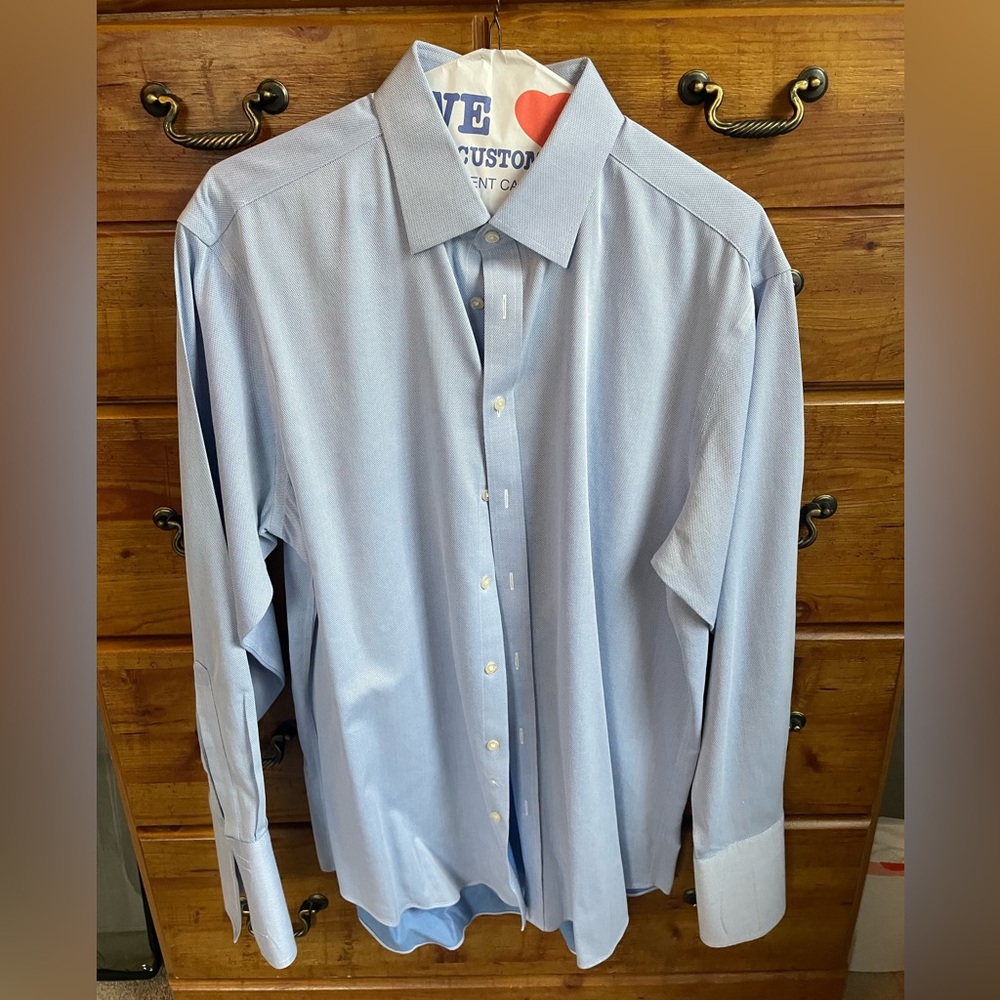 Charles Tyrwhitt Men’s blue French cuff dress shirt